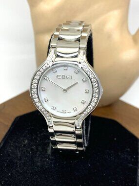 Ebel Women's Watch Swiss Quartz Mother of Pearl Diamond Stainless Steel 30mm